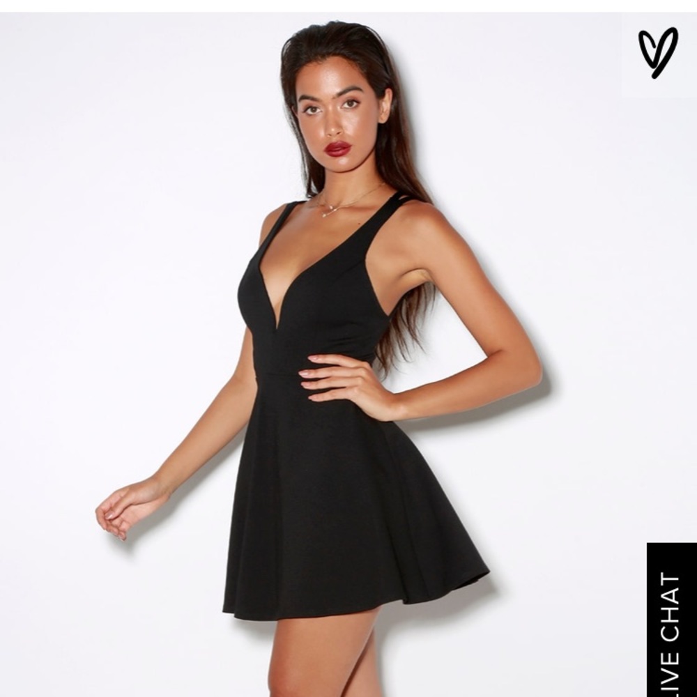 lulus black skater dress